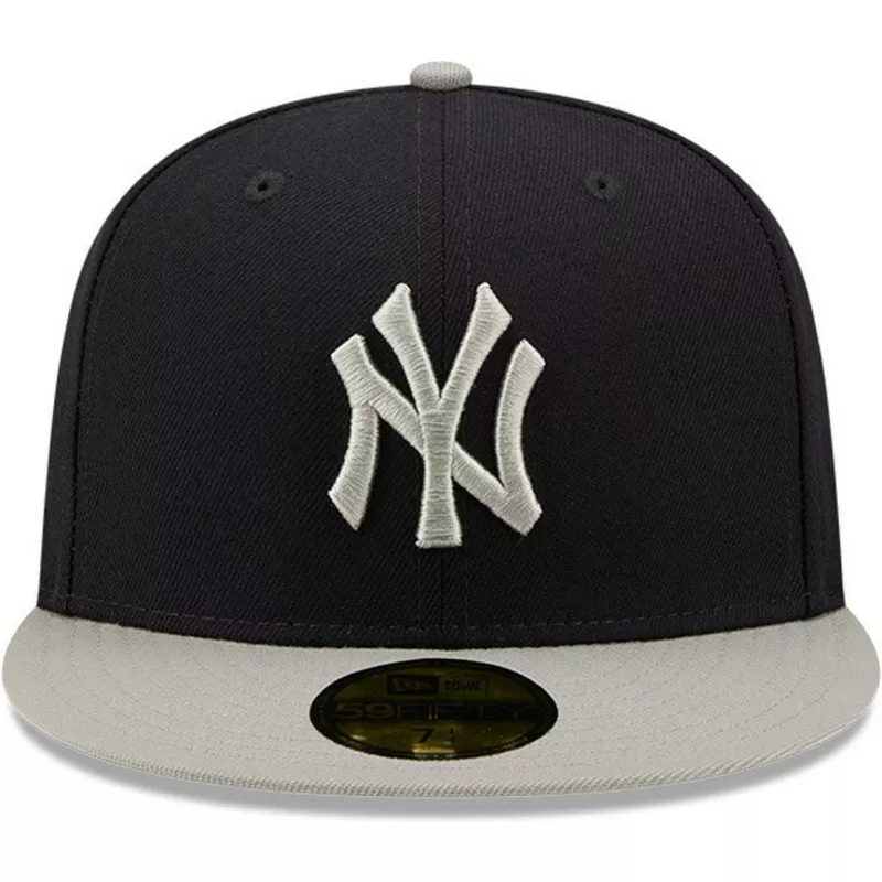 Gorra plana gris ajustada 59FIFTY Parche Lateral World Series de New York  Yankees MLB de New Era