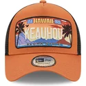 gorra-trucker-marron-hawaii-keauhou-a-frame-license-plate-de-new-era