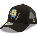 new-era-a-frame-sporty-spongebob-squarepants-black-trucker-hat