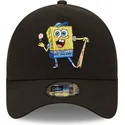 petten-gebogen-zwart-snapback-a-frame-sporty-van-spongebob-van-new-era