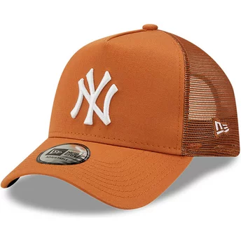 Gorra trucker marrón A Frame Tonal Mesh de New York Yankees MLB de New Era