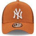 new-era-a-frame-tonal-mesh-new-york-yankees-mlb-brown-trucker-hat