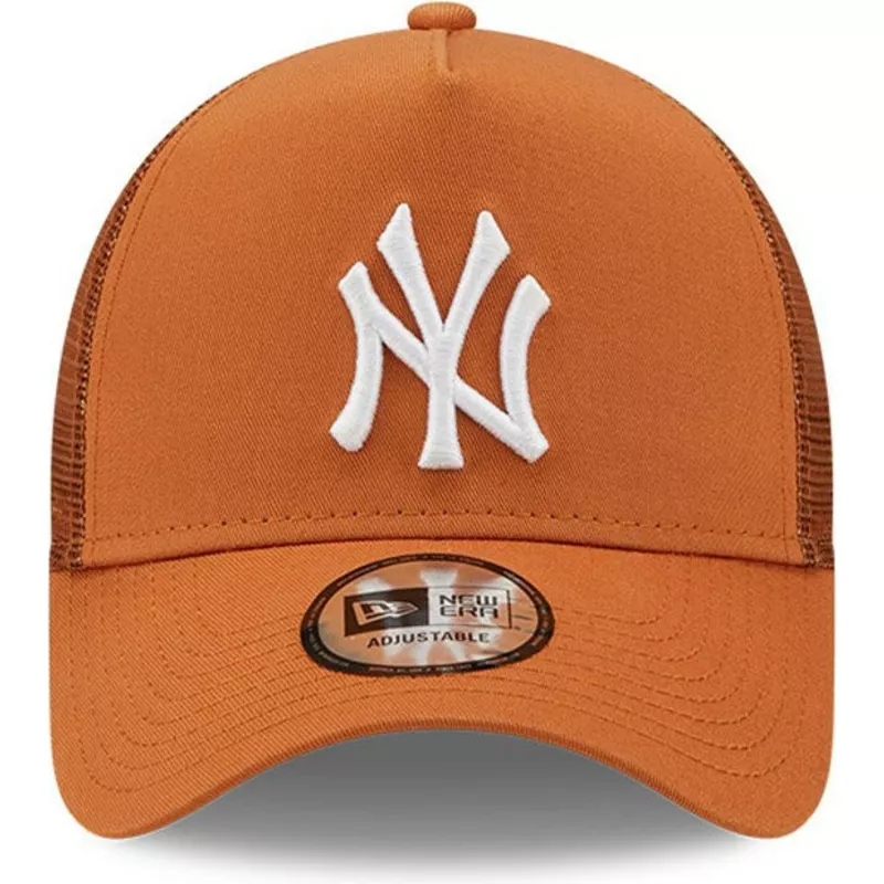 new-era-a-frame-tonal-mesh-new-york-yankees-mlb-brown-trucker-hat