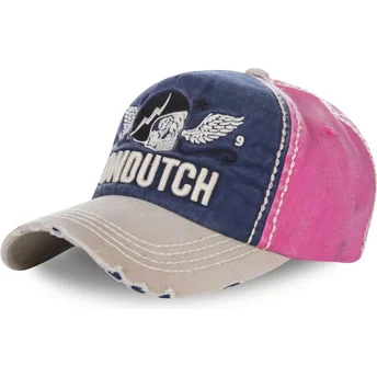 Gorra curva azul marino, rosa y gris ajustable XAVIER01 de Von Dutch
