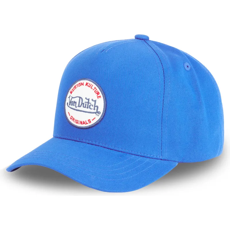 petten-gebogen-blauw-snapback-kustom-kulture-col-rblu-van-von-dutch