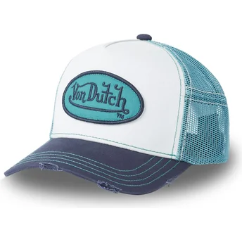 Hvid og blå trucker-kasket SUM BLU fra Von Dutch