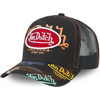 Petten gebogen zwart snapback van Von Dutch
