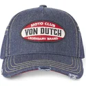 casquette-courbee-bleue-denim-moto-club-moto-von-dutch