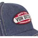 casquette-courbee-bleue-denim-moto-club-moto-von-dutch