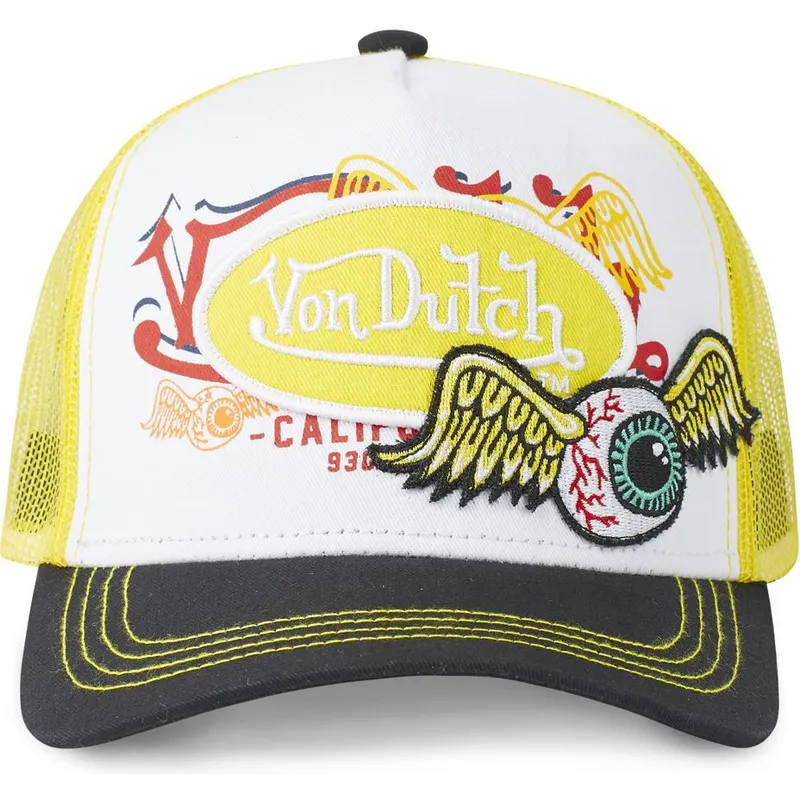 petten-gebogen-geel-snapback-van-von-dutch