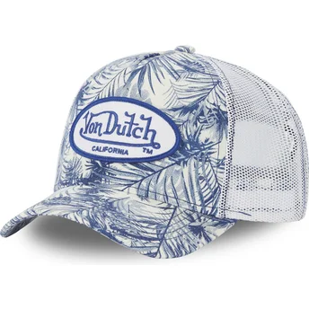 Casquette trucker bleue et blanche FLO B Von Dutch