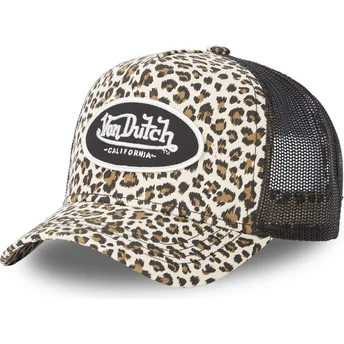 Cap gebogen leopard snapback van Von Dutch