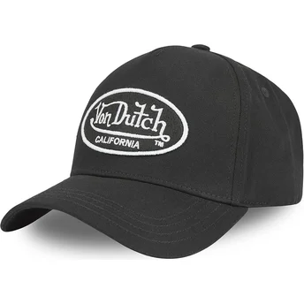 Cappellino nero regolabile con visiera curva LOFB 6 di Von Dutch