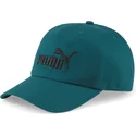 gorra-curva-verde-ajustable-con-logo-negro-essentials-de-puma