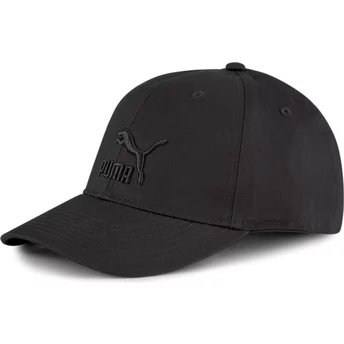 Gorra curva negra ajustable con logo negro Classics Archive Logo de Puma