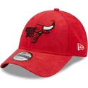 gorra-curva-roja-ajustable-9forty-washed-pack-split-logo-de-chicago-bulls-nba-de-new-era