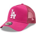 new-era-a-frame-tonal-mesh-los-angeles-dodgers-mlb-pink-trucker-hat