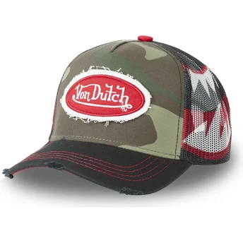 Petten gebogen camouflage snapback CAS1 WAR van Von Dutch