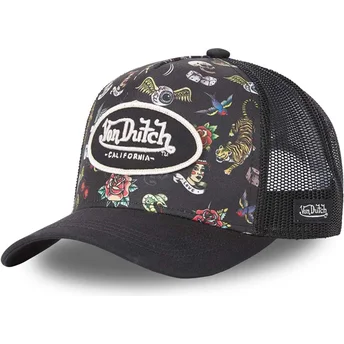 Cappellino trucker nero Tattoo TAT NR di Von Dutch