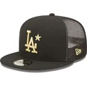 new-era-flat-brim-golden-logo-9fifty-all-star-game-los-angeles-dodgers-mlb-black-trucker-hat