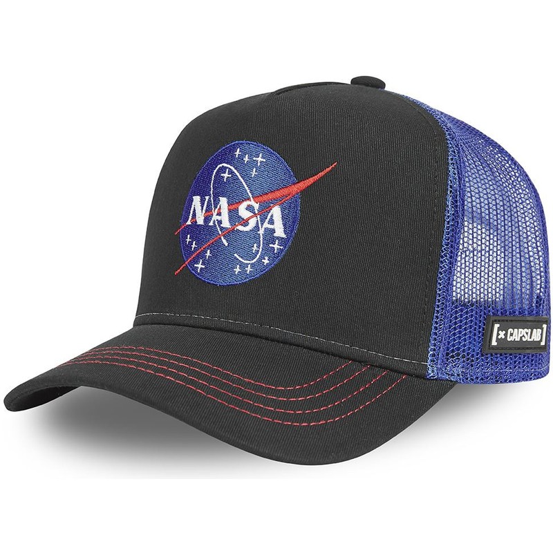 Casquette trucker noire et bleue NAS4 NASA Capslab: Caphunters.com