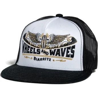 Casquette trucker plate blanche et noire Spitfire Black WW18 Wheels And Waves