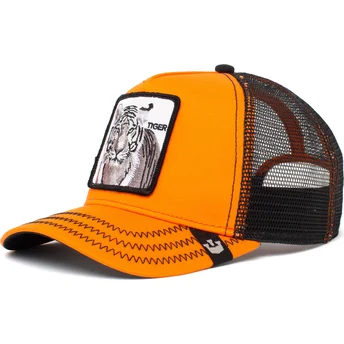 casquette-trucker-orange-et-noire-tigre-the-white-tiger-the-farm-goorin-bros