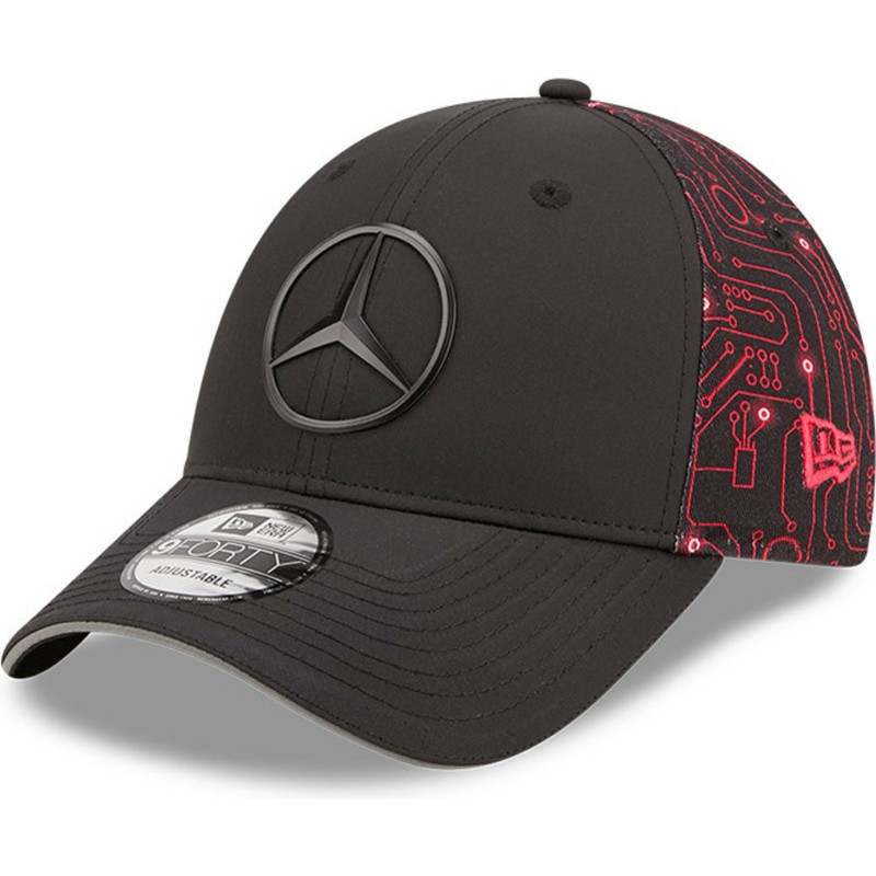 new-era-curved-brim-9forty-esports-grand-prix-mercedes-formula-1-black-and-red-adjustable-cap