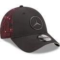 casquette-courbee-noire-et-rouge-ajustable-9forty-esports-grand-prix-mercedes-formula-1-new-era