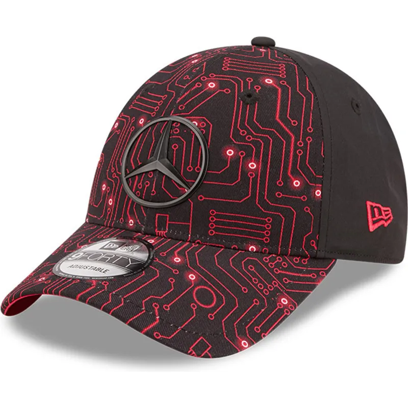 petten-gebogen-rood-verstelbaar-9forty-esports-grand-prix-van-mercedes-formula-1-van-new-era