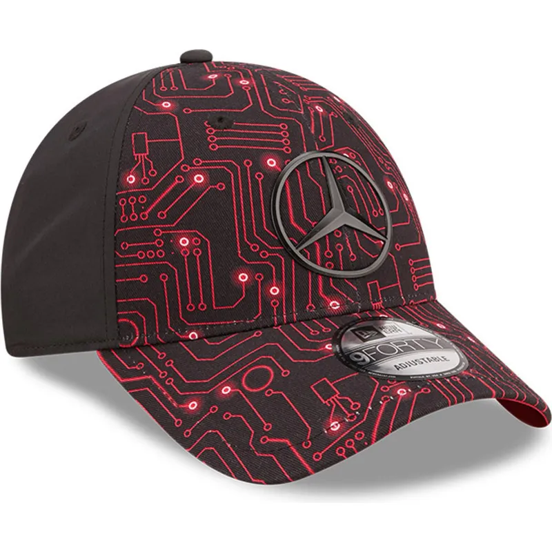 petten-gebogen-rood-verstelbaar-9forty-esports-grand-prix-van-mercedes-formula-1-van-new-era