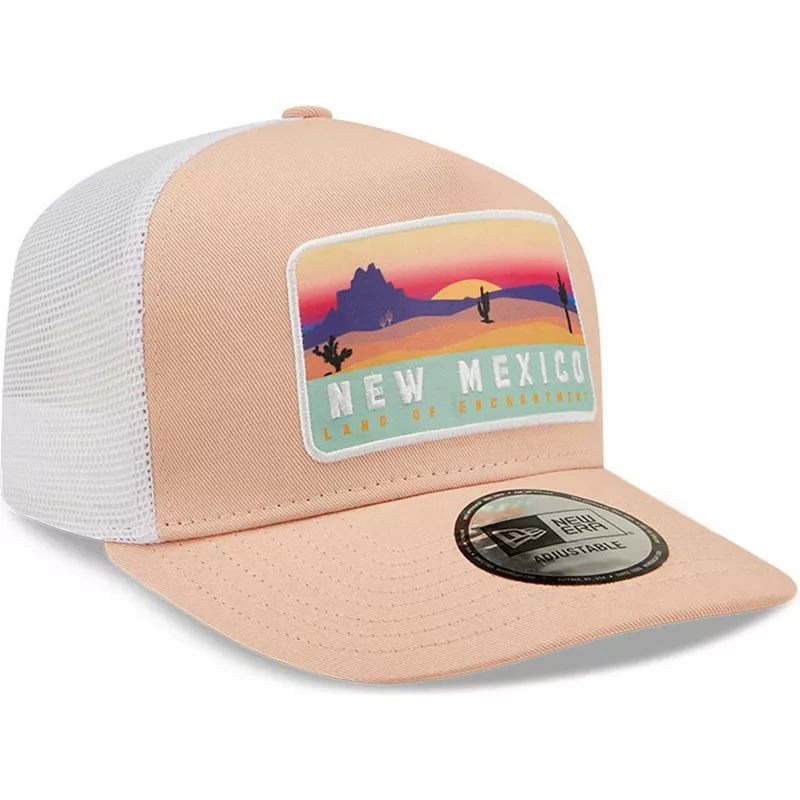new-era-new-mexico-a-frame-location-pink-and-white-trucker-hat