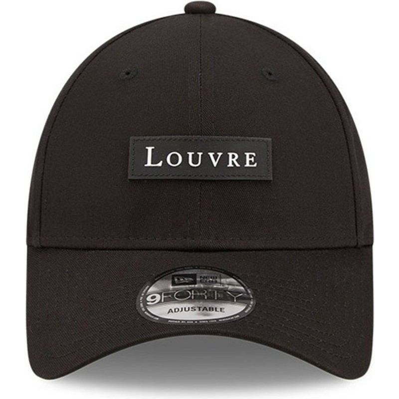 new-era-curved-brim-9forty-logo-le-louvre-black-adjustable-cap