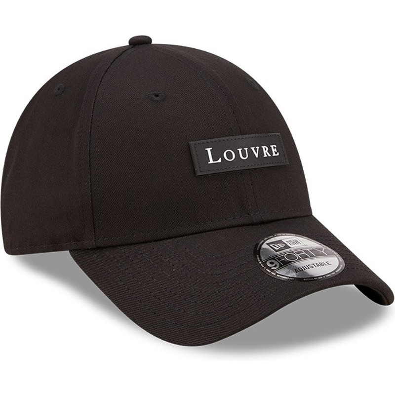 new-era-curved-brim-9forty-logo-le-louvre-black-adjustable-cap