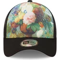 new-era-9forty-e-frame-flowers-le-louvre-black-trucker-hat