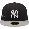 casquette-plate-bleue-marine-et-grise-ajustee-59fifty-team-city-patch-new-york-yankees-mlb-new-era