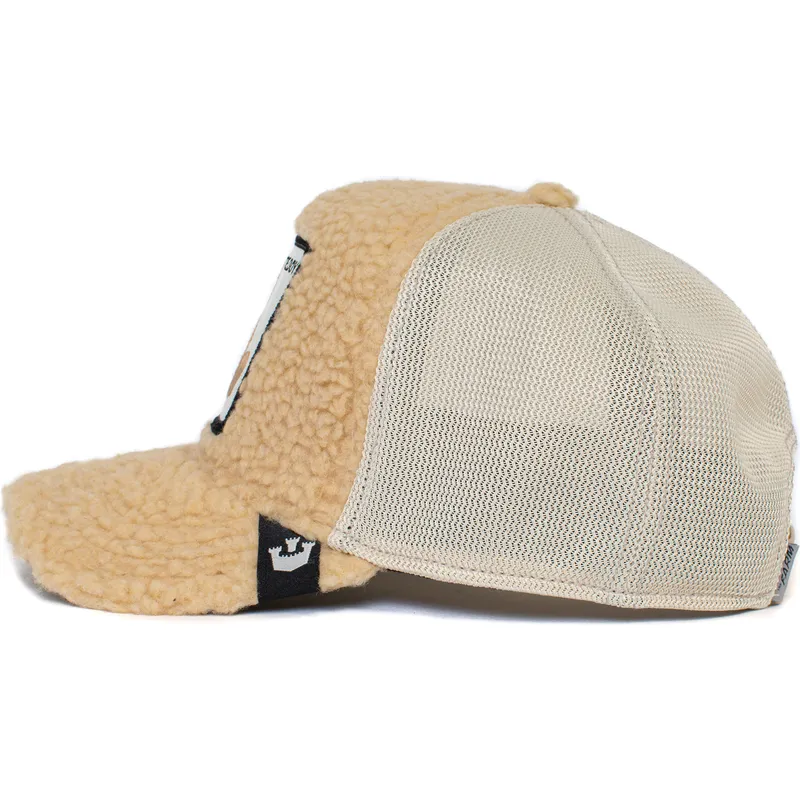 petten-gebogen-beige-snapback-de-borreguillo-oso-van-peluche-teddy-first-best-friend-the-farm-the-farm-van-goorin-bros