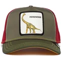 goorin-bros-grona-och-roda-truckerkeps-dinosaurie-diplodocus-herbivore-thunder-lizard-the-farm
