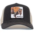 casquette-trucker-noire-et-blanche-buffle-the-buffalo-the-farm-goorin-bros