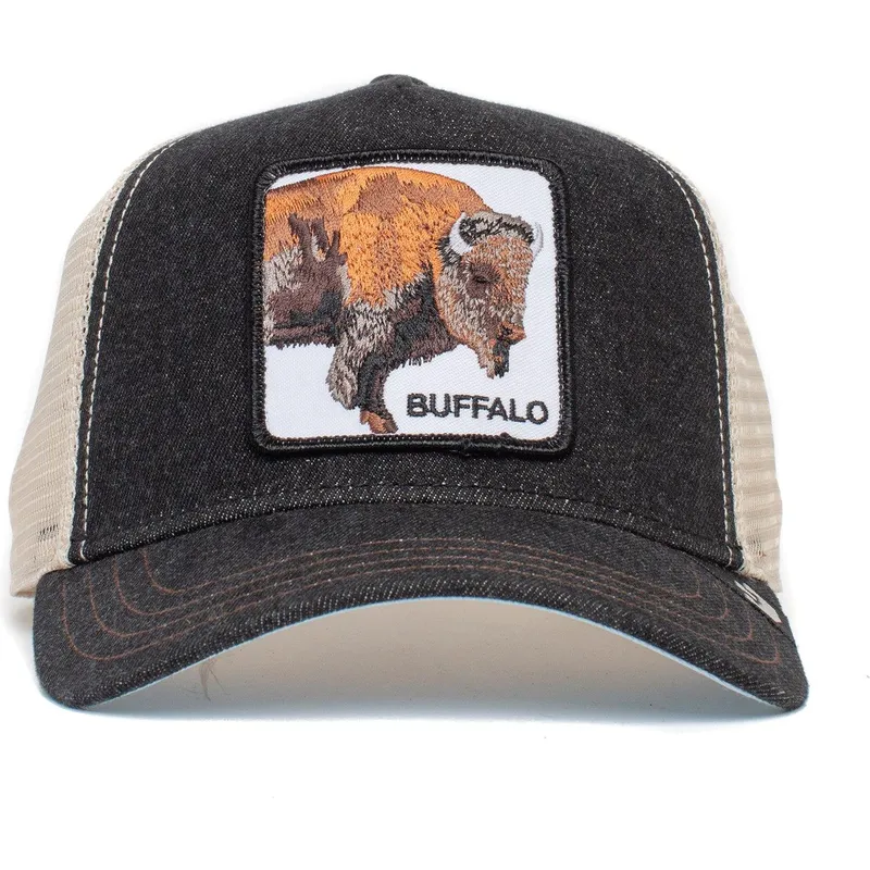 petten-gebogen-zwart-snapback-bufalo-the-buffalo-the-farm-the-farm-van-goorin-bros