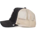 casquette-trucker-noire-et-blanche-buffle-the-buffalo-the-farm-goorin-bros