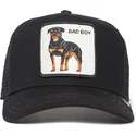 casquette-trucker-noire-chien-rottweiler-bad-boy-the-baddest-boy-the-farm-goorin-bros