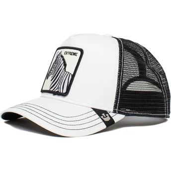 Casquette trucker blanche et noire pour enfant zèbre Extreme Little Stripe The Farm Goorin Bros.