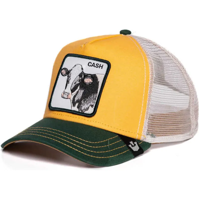 petten-gebogen-geel-snapback-the-cash-cow-the-farm-van-goorin-bros