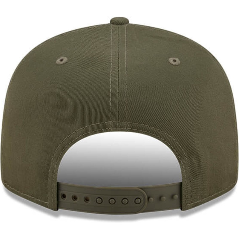 new-era-flat-brim-orange-logo-9fifty-league-essential-new-york-yankees-mlb-green-snapback-cap