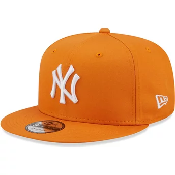 Gorra plana naranja snapback 9FIFTY League Essential de New York Yankees MLB de New Era