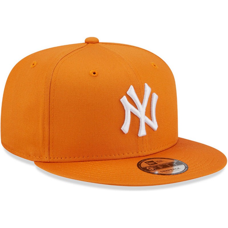 new-era-flat-brim-9fifty-league-essential-new-york-yankees-mlb-orange-snapback-cap