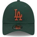 gorra-curva-verde-ajustable-con-logo-marron-9forty-league-essential-de-los-angeles-dodgers-mlb-de-new-era