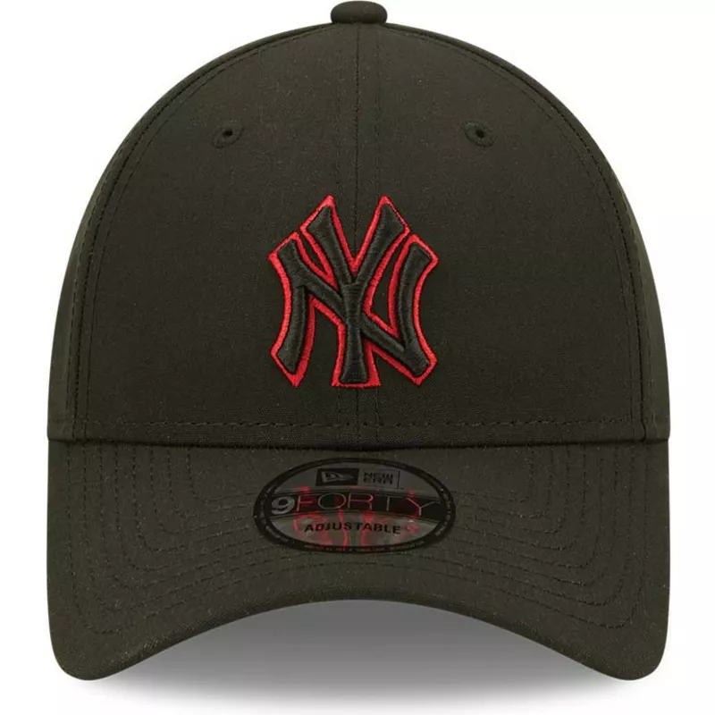 new-era-curved-brim-red-logo-9forty-neon-pack-repreve-new-york-yankees-mlb-black-snapback-cap