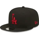 petten-plat-zwart-snapback-9fifty-league-essential-van-los-angeles-dodgers-mlb-van-new-era